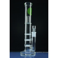 13 Inches Triple Stacked Honeycomb Hookah Glass Smoking Water Pipe (ES-GB-588)